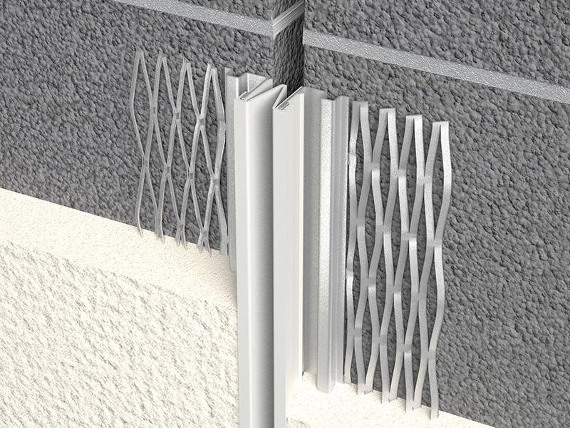 Profil de joint de dilatation extérieur enduit de 10mm - avec jonc