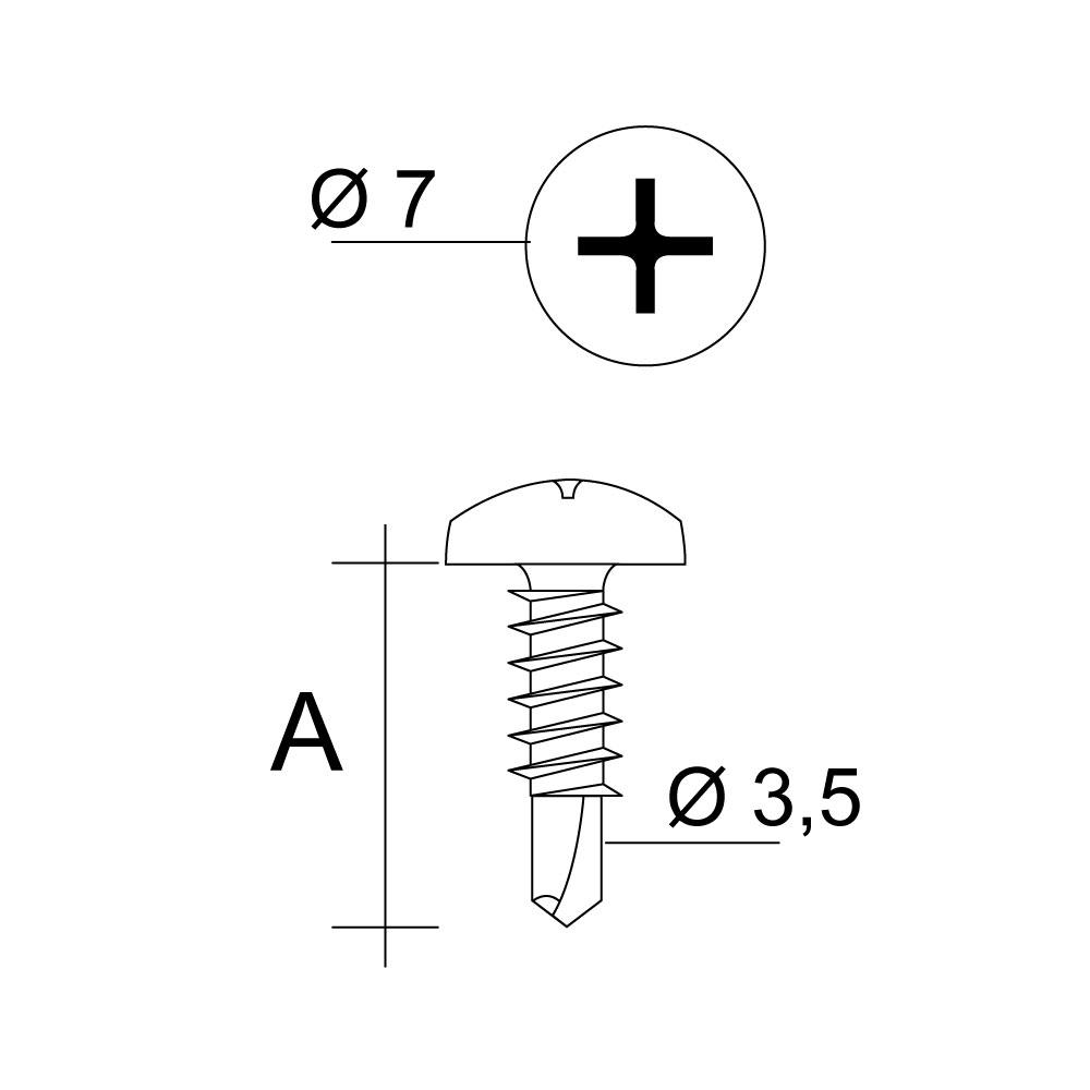 Vis TRPF 9.5 mm tête ronde  SPP PAI, spécialistes ossatures et accessoires